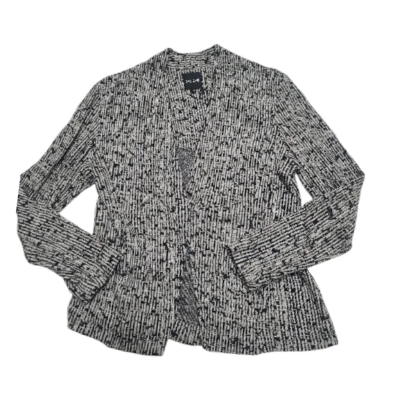 Nic & Zoe Black and White Open Front Cardigan, Blazer Jacket, Petite Medium - Picture 1 of 7